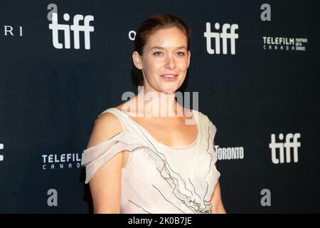 Toronto, Canada. 09th Set, 2022. Rachel Keller partecipa alla prima edizione del Toronto International Film Festival del 2022 di 'Butcher's Crossing' alla Roy Thomson Hall il 09 settembre 2022 a Toronto, Ontario. Photo: PICJER/imageSPACE Credit: Imagespace/Alamy Live News Foto Stock