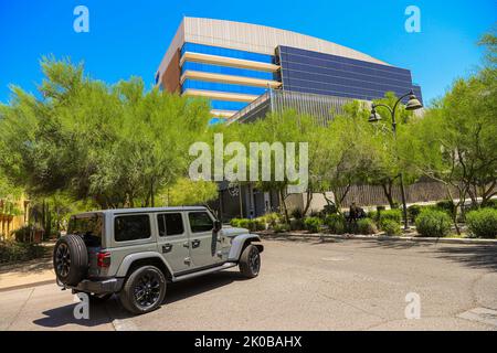 Jeppa Building, edifici, grattacieli, edificio di appartamenti, uffici, Immobiliare, edificio, efiquicios, rascascacielos, edificio departamental , oficina, Bienes raices, , Downtown Tucson, Arizona, Stati Uniti. Città di Tucson. È una città dell'Arizona, nel deserto del Sonoran, circondata da diverse catene montuose, tra cui la Sierra de Santa Catalina. Le residenze restaurate del quartiere storico di El Presidio e le case a schiera del Barrio Historico riflettono gli inizi del 19th° secolo della città. Tucson ospita la University of Arizona e molti negozi d'epoca, nightclub e ristoranti Foto Stock