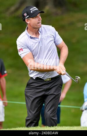 Jennings, Missouri, Stati Uniti. 10 settembre 2022: Golfista Padraig Harringotn durante il secondo round dell'Ascension Charity Classic tenutosi al Norwood Hills Country Club di Jennings, MO Richard Ulreich/CSM Credit: CAL Sport Media/Alamy Live News Foto Stock