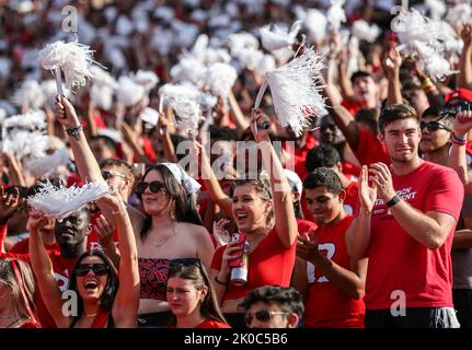 Piscataway, New Jersey, Stati Uniti. 10th Set, 2022. I fan hanno avuto molto da rallegrarsi durante una partita di football NCAA tra i Wagner Seahawks e i Rutgers Scarlet Knights allo SHI Stadium di Piscataway, NJ Mike Langish/Cal Sport Media. Credit: csm/Alamy Live News Credit: CAL Sport Media/Alamy Live News Foto Stock