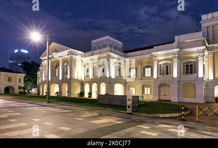 Singapore - Vecchio Partliament di notte, Art House Foto Stock