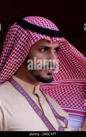 Ritratto di una guida araba Hegra Arabia Saudita Foto Stock