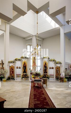 Interno di San Basilio la Grande chiesa in Kyiv Ucraina Foto Stock