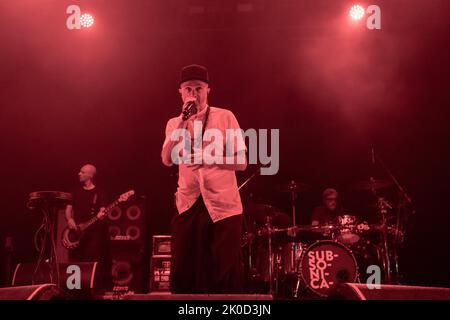 Modena, Italia. 10th Set, 2022. Samuel durante Subsonica, Concerto musicale a Modena, settembre 10 2022 Credit: Independent Photo Agency/Alamy Live News Foto Stock