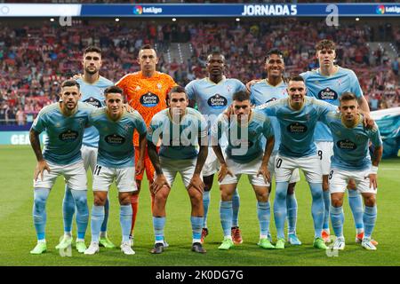 Gruppo squadra Celta (Celta), 10 SETTEMBRE 2022 - Calcio : incontro spagnolo 'la Liga Santander' tra Club Atletico de Madrid 4-1 RC Celta de Vigo all'Estadio Civitas Metropolitano di Madrid, Spagna. (Foto di Mutsu Kawamori/AFLO) Foto Stock