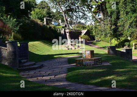 Giardino Botanico di Homiyard Shaldon. Foto Stock