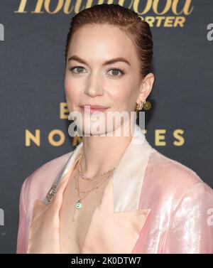 Los Angeles, Stati Uniti. 10th Set, 2022. Britt Lower arriva all'Hollywood Reporter e alla SERATA EMMY NOMINEES di SAG-AFTRA che si tiene presso l'attico al 8899 di Beverly a West Hollywood, CA, sabato 10 settembre 2022. (Foto di Sthanlee B. Mirador/Sipa USA) Credit: Sipa USA/Alamy Live News Foto Stock