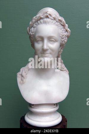 Caterina II, busto in marmo, 1770, di Fedot Ivanovich Shubin (28 maggio 1740 - 24 maggio 1805) ampiamente considerata come il più grande scultore della Russia del 18th ° secolo. Caterina II (1729 - 1796), conosciuta come Caterina la Grande, fu imperatrice della Russia dal 1762 al 1796. Foto Stock