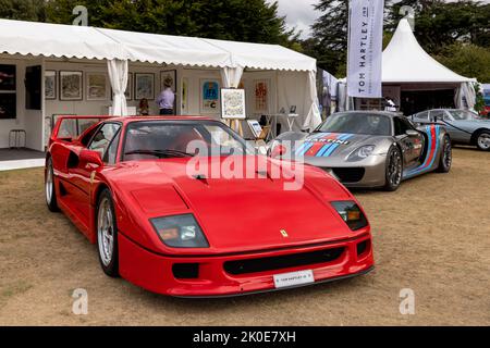 Ferrari F40, in mostra al Salone Privé Concours d’Elégance Motor Show tenutosi a Blenheim Palace Foto Stock