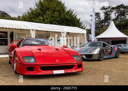 Ferrari F40, in mostra al Salone Privé Concours d’Elégance Motor Show tenutosi a Blenheim Palace Foto Stock