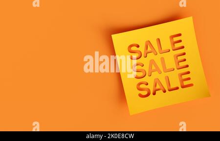 Modello di banner di vendita, offerta speciale Big sale. Rendering 3D Foto Stock