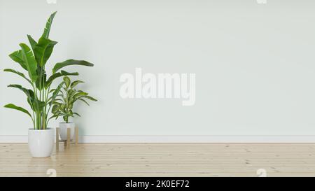 Design da salotto e da parete per testo ed elementi nell'immagine, rendering di illustrazioni 3D Foto Stock