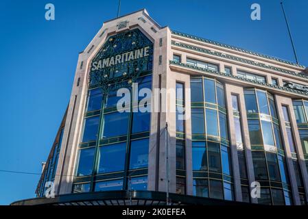 La Samaritaine, un grande magazzino costruito in stile architettonico Art Nouveau, situato nel primo arrondissement, Parigi, Francia Foto Stock