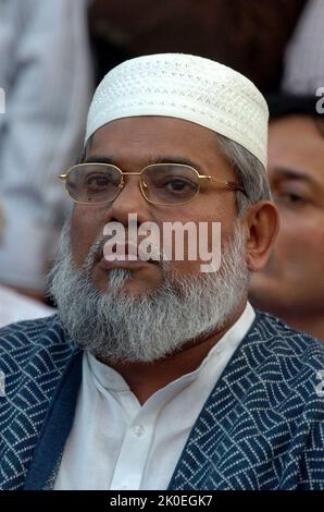 Dhaka, Bangladesh - 09 dicembre 2006: Ali Ahsan Mohammad Mojaheed è stato un Segretario Generale della Giamaat-e-Islami, che ha servito come membro del Parlamento An Foto Stock