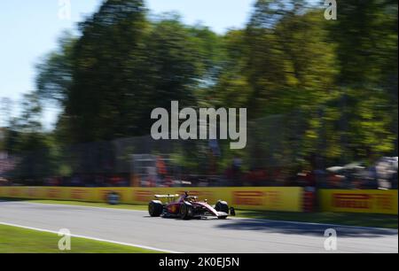 Carlo Leclerc della Ferrari durante il Gran Premio d'Italia sul circuito di Monza. Data immagine: Domenica 11 settembre 2022. Foto Stock