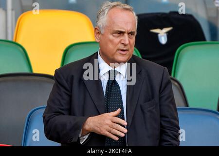 Roma, Italia. 11th Set, 2022. Claudio Lotito Presidente del Lazio durante la Serie A Football Match tra SS Lazio e Hellas Verona allo stadio Olimpico di Roma (Italia), 11th settembre 2022. Foto Andrea Staccioli/Insidefoto Credit: Insidefoto di andrea staccioli/Alamy Live News Foto Stock