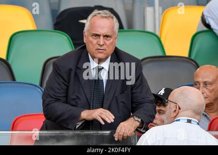 Roma, Italia. 11th Set, 2022. Claudio Lotito Presidente del Lazio durante la Serie A Football Match tra SS Lazio e Hellas Verona allo stadio Olimpico di Roma (Italia), 11th settembre 2022. Foto Andrea Staccioli/Insidefoto Credit: Insidefoto di andrea staccioli/Alamy Live News Foto Stock