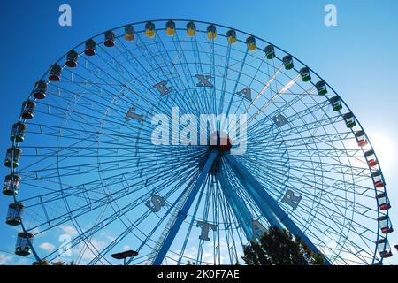 La Texas Star, una grande ruota panoramica, si trova sul terreno della zona fieristica dello stato del Texas, a Dallas Foto Stock