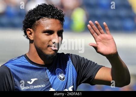 Bergamo, Italia. 11th Ott 2021. Ederson giocatore di Atalanta, durante la partita serieA campionato italiano Atalanta vs Cremonese risultato finale, Atalanta 1, Cremonese 1, partita giocata al Gewiss Stadium. Bergamo, Italia, 11 settembre 2022. (Foto di Vincenzo Izzo/Sipa USA) Credit: Sipa USA/Alamy Live News Foto Stock