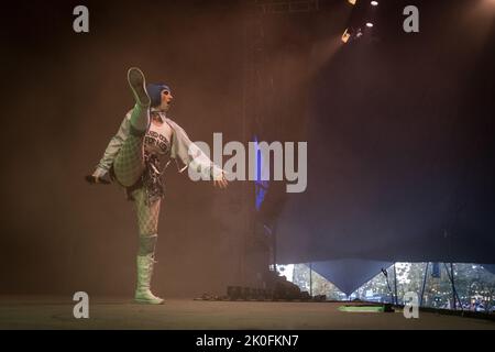 Roskilde, Danimarca. 02nd luglio 2022. Il cantante e rapper americano Ashnikko si esibisce in un concerto dal vivo durante il festival di musica danese Roskilde Festival 2022 a Roskilde. (Photo credit: Gonzales Photo - Thomas Rasmussen). Foto Stock