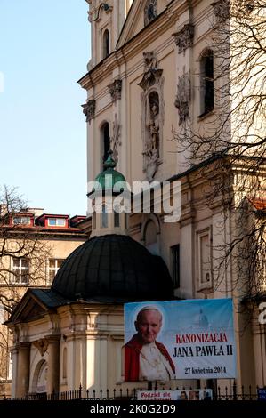 Magnifica chiesa di Sant'Anna in stile barocco polacco a Cracovia, Polonia. Foto Stock