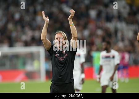 Torino, Italia. 11th Set, 2022. Davide Nicola (Head Coach US Salernitana) durante la Juventus FC vs US Salernitana, serie di calcio italiana Una partita a Torino, Italia, settembre 11 2022 Credit: Independent Photo Agency/Alamy Live News Foto Stock