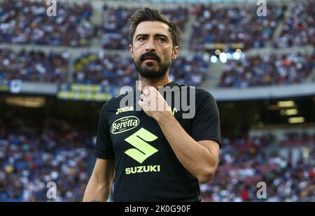 Foto Spada/LaPresse 10 settembre 2022 - Milano , Italia - sport, calcio - Inter vs Torino - Campionato italiano di calcio Serie A TIM 2022/2023 - Stadio San Siro. Nella foto: matteo paro 10 Settembre 2022 Milano , Italia - sport, calcio - Inter vs Torino - Serie A Football Championship 2022/2023 - Stadio San Siro . Nella foto: matteo paro Foto Stock