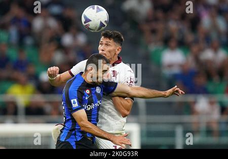 Foto Spada/LaPresse 10 settembre 2022 - Milano , Italia - sport, calcio - Inter vs Torino - Campionato italiano di calcio Serie A TIM 2022/2023 - Stadio San Siro. Nella foto: SASA Lukic (Torino FC); 10 settembre 2022 Milano , Italia - sport, calcio - Inter vs Torino - Serie A Football Championship 2022/2023 - Stadio San Siro . Nella foto: SASA Lukic (Torino FC); Foto Stock