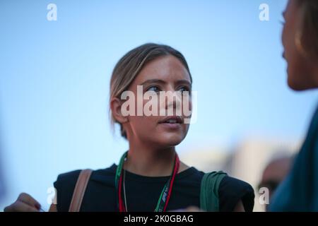 Isabel Hernáez, ragazza di Carlos Sainz, Ferrari F1 Team durante il GP d'Italia, 8-11 settembre 2022 sul tracciato di Monza, campionato mondiale di Formula 1 2022. Foto Stock