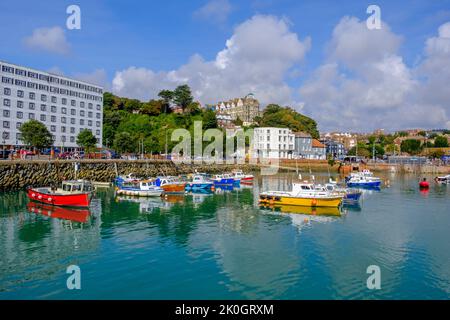 Folkestone Harbour, Kent, Regno Unito Foto Stock