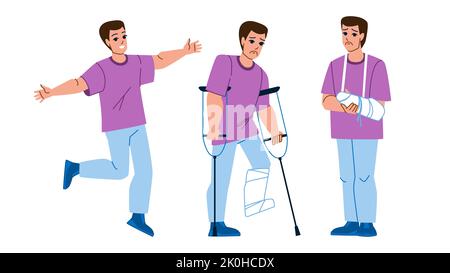 vettore uomo frattura Illustrazione Vettoriale