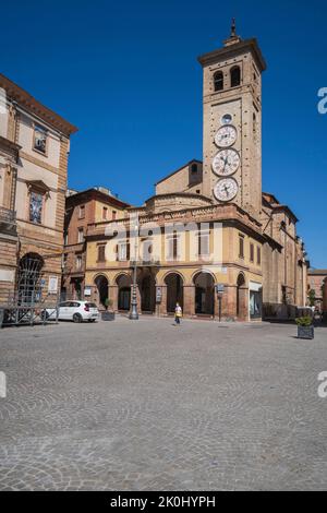 Piazza della libertà, Tolentino, Marche, Italia, Europa Foto Stock