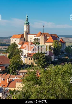 Mikulov Castle, Repubblica Ceca Foto Stock