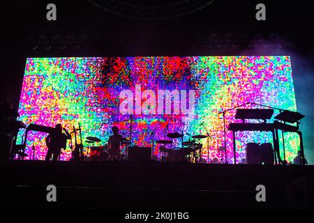 Millan Italia. 07 settembre 2022. La band australiana TAME IMPALA suona dal vivo sul palco all'Ippodromo SNAI San Siro durante il 'Milano Summer Festival'. Foto Stock