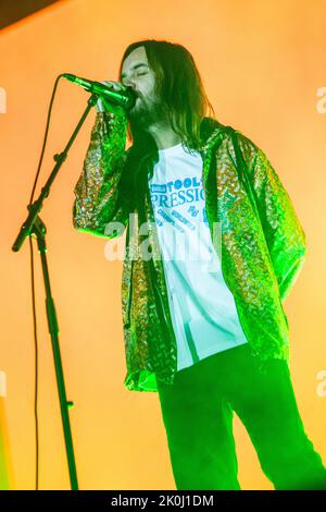 Millan Italia. 07 settembre 2022. La band australiana TAME IMPALA suona dal vivo sul palco all'Ippodromo SNAI San Siro durante il 'Milano Summer Festival'. Foto Stock