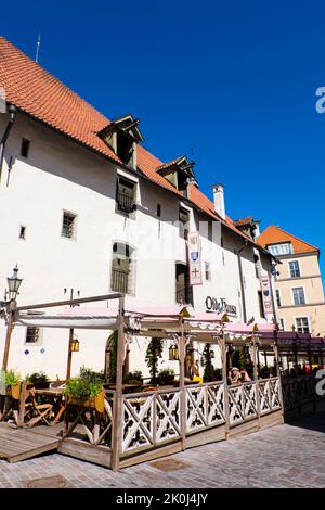 Olde Hansa, Vanaturg, città vecchia, Tallinn, Estonia Foto Stock