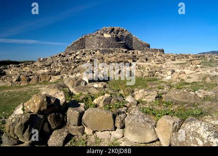 Su Nuraxi archaological area, Barumini, Medio Campidano, Sardegna, Italia Foto Stock