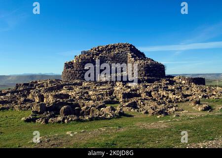 Su Nuraxi archaological area, Barumini, Medio Campidano, Sardegna, Italia Foto Stock