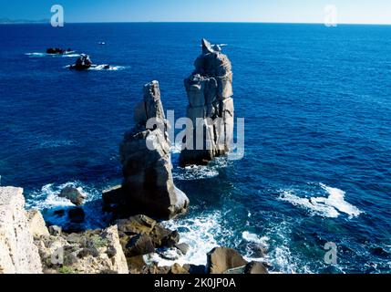 Le Colonne, Carloforte, Isola di San Pietro, Sardegna, Italia Foto Stock