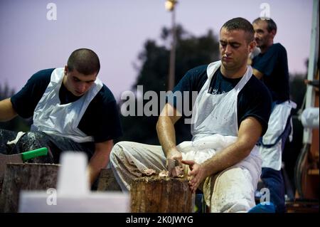 Festa della capra, sagra della capra, Santa Maria Navarrese, Baunei, Ogliastra, Sardegna, Italia, Foto Stock