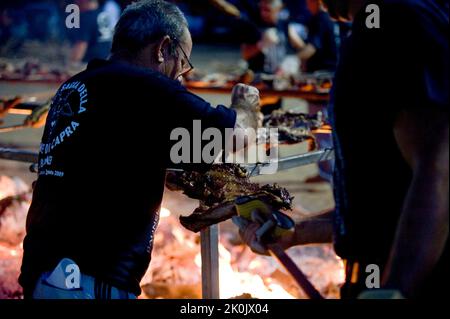 Festa della capra, sagra della capra, Santa Maria Navarrese, Baunei, Ogliastra, Sardegna, Italia, Foto Stock