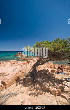 Spiaggia, Lispedda Cardedu Ogliastra, Sardegna, Italia, Europa Foto Stock