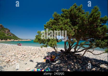 Spiaggia, Lispedda Cardedu Ogliastra, Sardegna, Italia, Europa Foto Stock