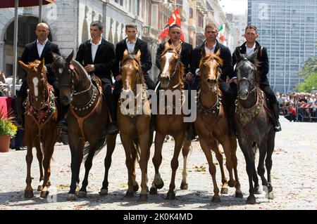 Cagliari, Sant'Efisio tradizionale evento, la più importante festa religiosa in Sardegna, Italia, Europa Foto Stock