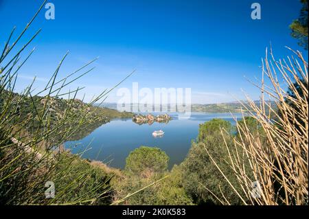 Lago Mulargia, Provincia di Cagliari, Sardegna, Italia, Europa Foto Stock