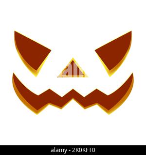 Occhi, naso e bocca per Halloween. Illustrazione Vettoriale