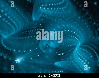 Sfondo digitale astratto. Composizione di curve frattali, grafici frattali. Foto Stock