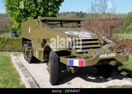 Free French Army Memorial, Nod-sur-Seine, Francia, Europa Foto Stock