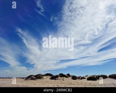 El Puerto de Santa Maria, Cadice, Spagna - 7th settembre 2022. Spiaggia di Valdelagrana. Foto Stock