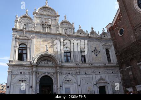 La Grande Scuola di San Marco si trova nel centro storico di Venezia Foto Stock